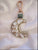 Bag charm - hvid måne